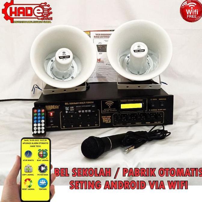 Bel Sekolah Otomatis Versi Android Wifi 2 Speaker Lengkap Ampli Forsale