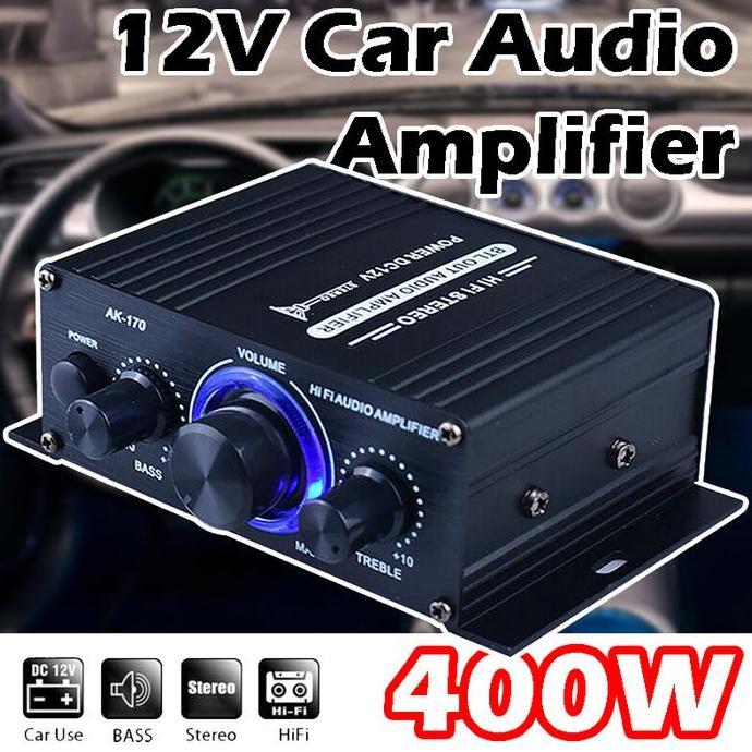 Hifi Car Audio Amplifier 400W - Equalizer - Eq - Power Audio - Power Amplifier - Power Ampli - Audio