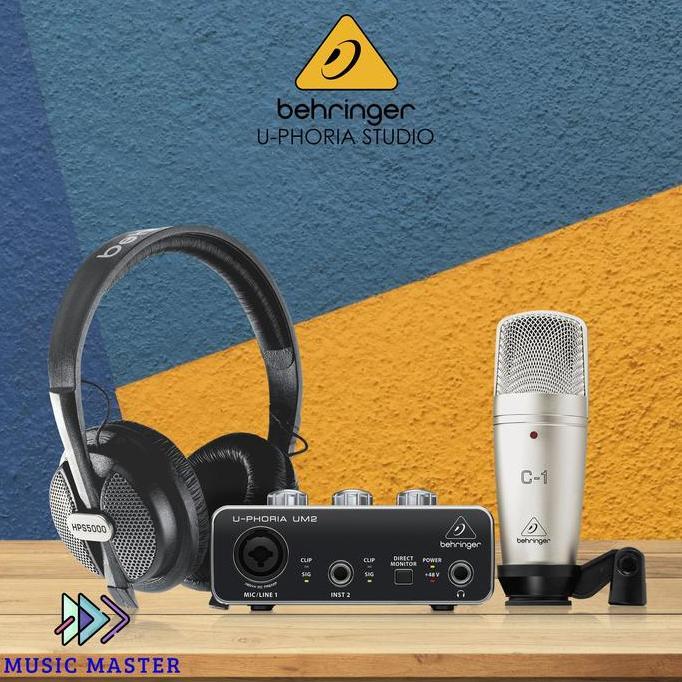 Behringer U-PHORIA STUDIO Complete Recording Bundle Paket Recording