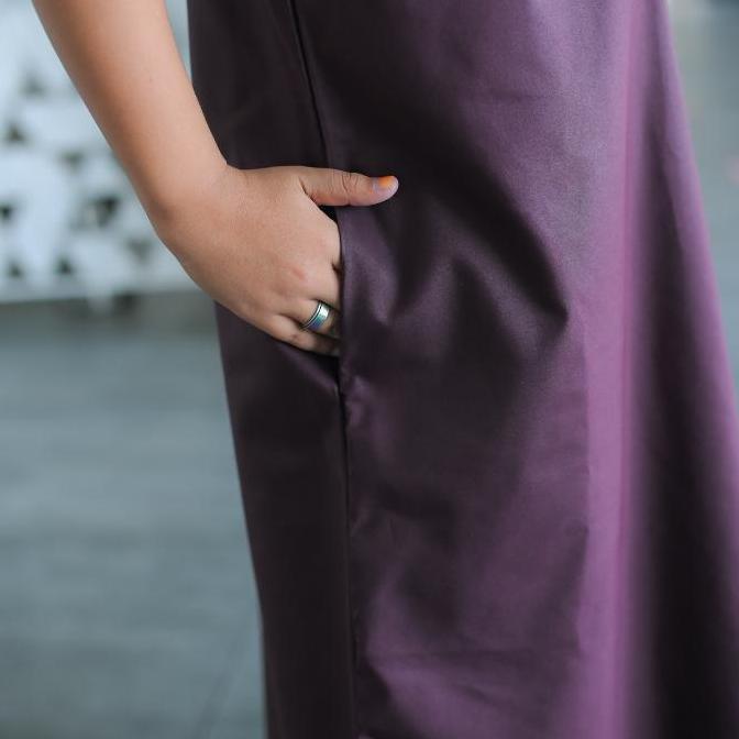 Gamis Jubah Muslim Anak Laki Lengan Panjang Baju Umur 10 Tahun Bahan Kain Katun Toyobo