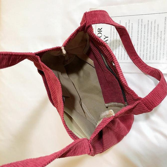 SIKA - Tas Bahu Corduroy Tebal Skena / Tas Skena / Tas Sling Bag Korea TI