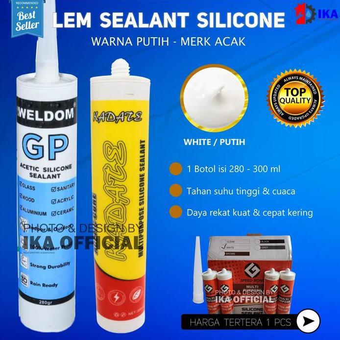 Terlaris - Lem Botol / Lem Sealant Botol / Lem Silicone Glass / Lem Kaca Silicone Sealant Lem Kaca P