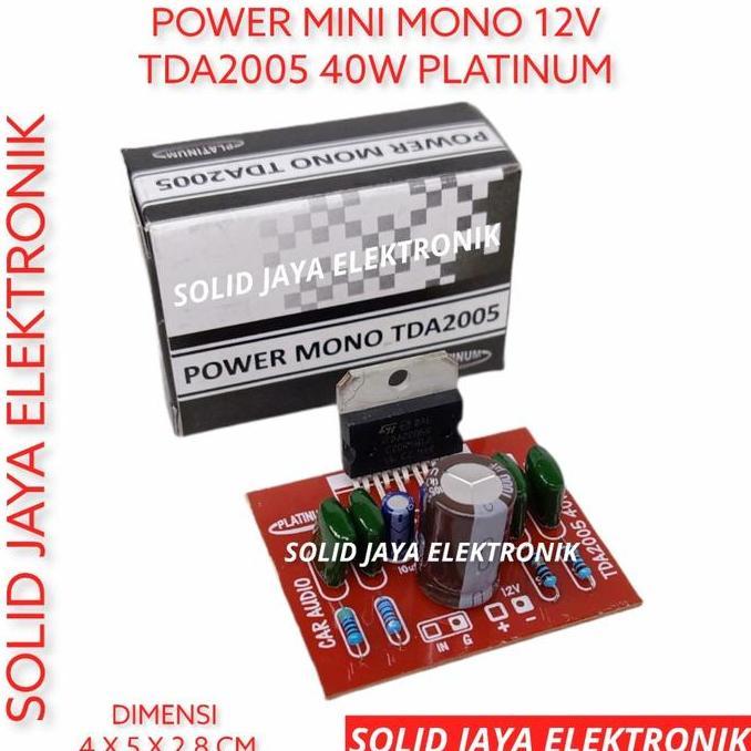 Kit Mini Compo 12V 40W Tda2005 12Vdc Aki Accu Kit Power Ampli Amplifier Mini Mobil Aki Accu 12 V Ste