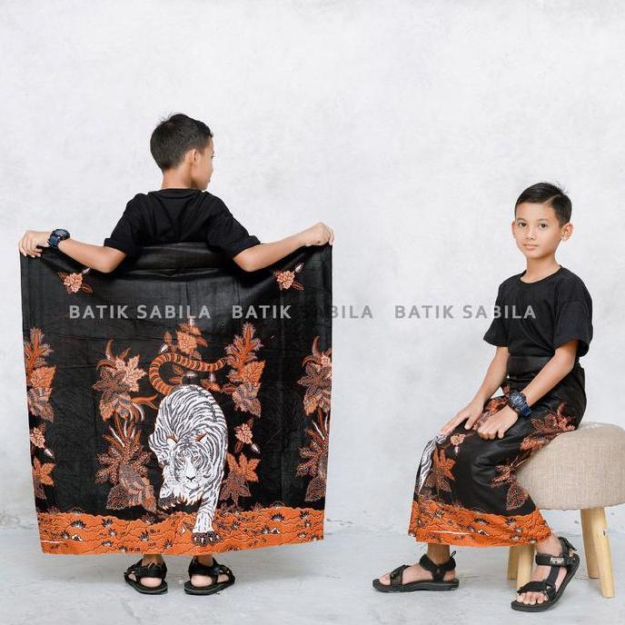 Sarung Anak SD Motif Macan / Kapal Wayang Kang Santri NU Dll... Batik Muslim