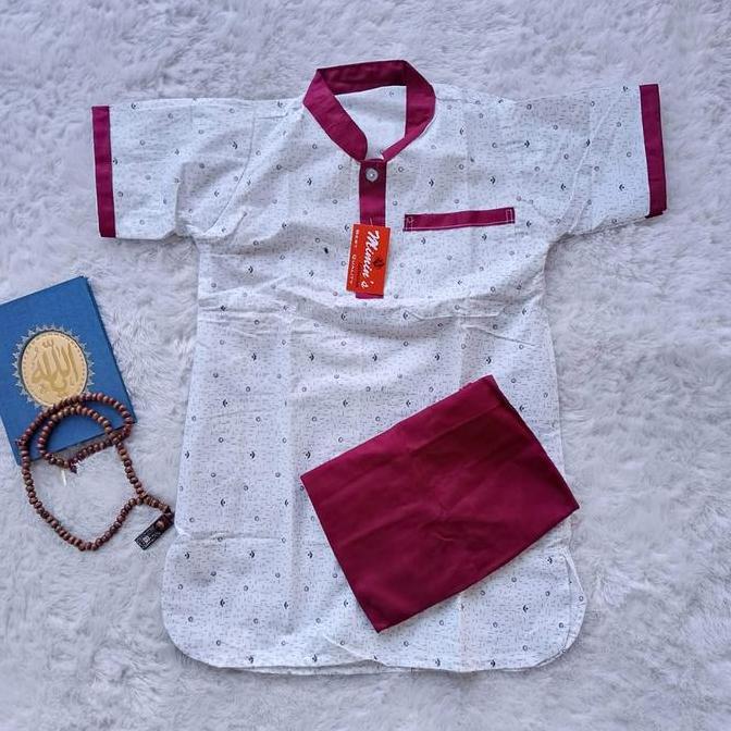 Koko Turki, koko kurta, koko qurta, anak  Muslim  Kain adem  Nyaman bahan Katun. Celana Katun  Motif