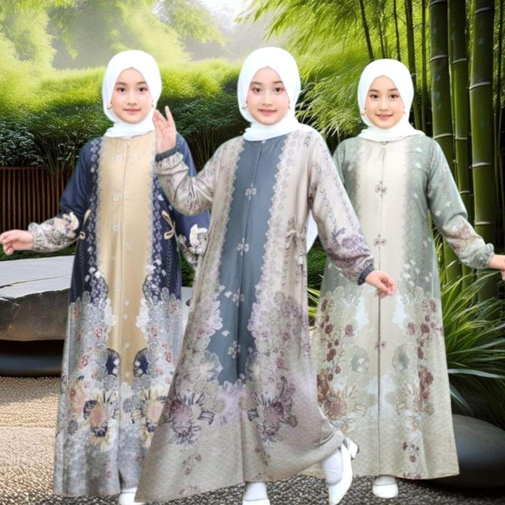 Terlaris Gamis Medinna Anak Silk Premium | Gamis Kids Medinna