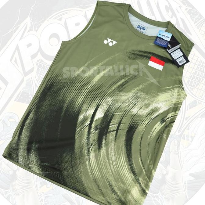Kaos / Jersey Baju Sleeveless Badminton Yonex 2851 Indonesia Open 2024