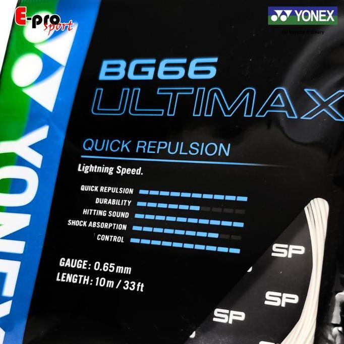 Senar Badminton Yonex BG66 UM / BG66 Ultimax / BG66Ultimax / BG 66 Ultimax SP Singapore JP Japan Bul