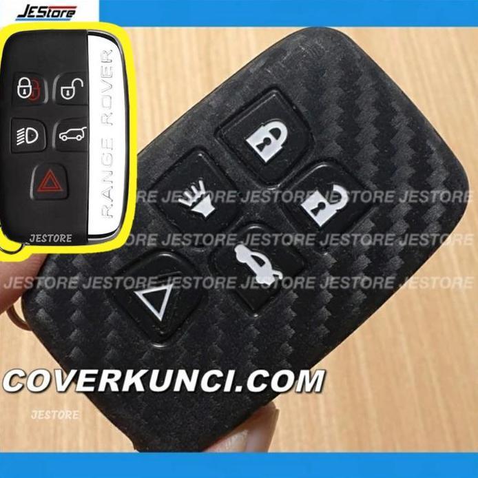 Casing RANGE ROVER EVOQUE Cover Kunci EVOQUE Carbon Silicone Sarung Remote EVOQUE Keyless Smartkey