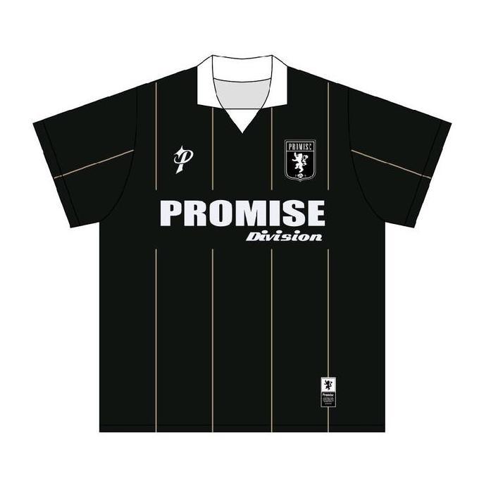 PROMISE Jersey Vintage Oversize BLACK Salur Boxy Promise Uni Jumbo Big Size Skena Pria Wanita Tshirt