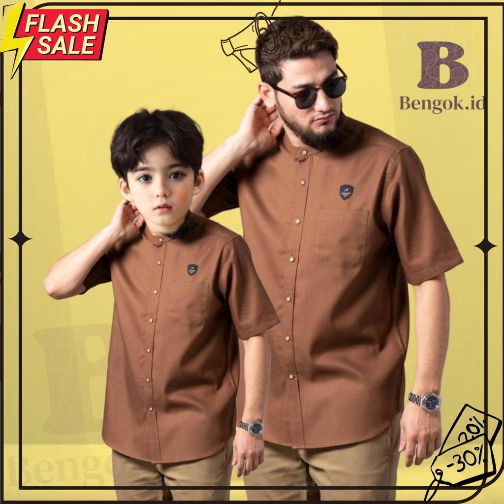 Koko Pendek  Couple Ayah Dan Anak Motif Benzema Warna Coksu Flash Sale