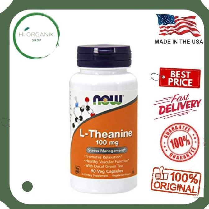 Now Foods L-Theanine 100 mg 90 Capsules / Now L Theanine / Anti Stress