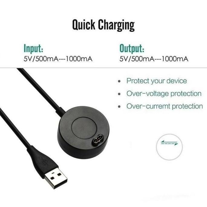 Kabel Charger Fast Charging untuk Garmin Vivosmart 5 Vivomove Sport Style Luxe 3S 3 Vivoactive 6 5 4