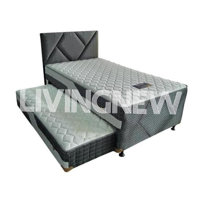 Kasur Springbed 2 in 1 fullset Gratis 2 Bantal Olympic