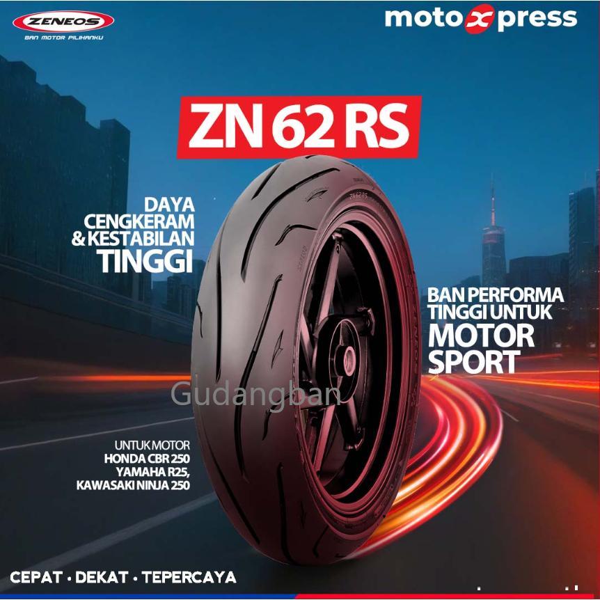 ( VERSI RS - ZN 62 ) 160 / 60 - 17 ZN62 RS !!! ZENEOS ZN62RS BAN NINJA 250CC TUBELESS FREE PENTIL