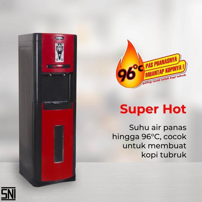 Miyako WDP 200 H Dispenser - Black Red [Galon Bawah/Hot & Normal] Hitam Merah