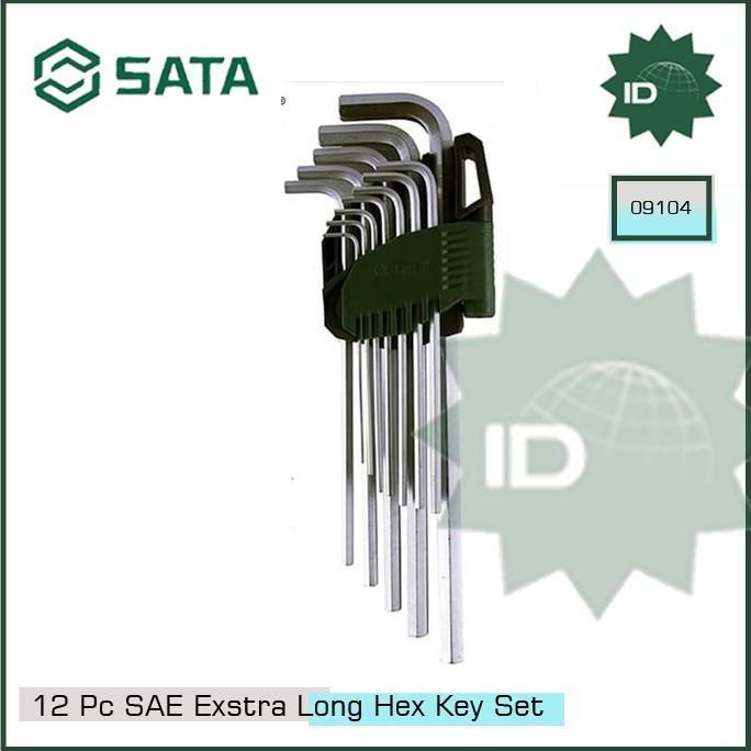 Kunci L Set 12 pcs Extra Long Point 09104 (SAE) Sata Tools