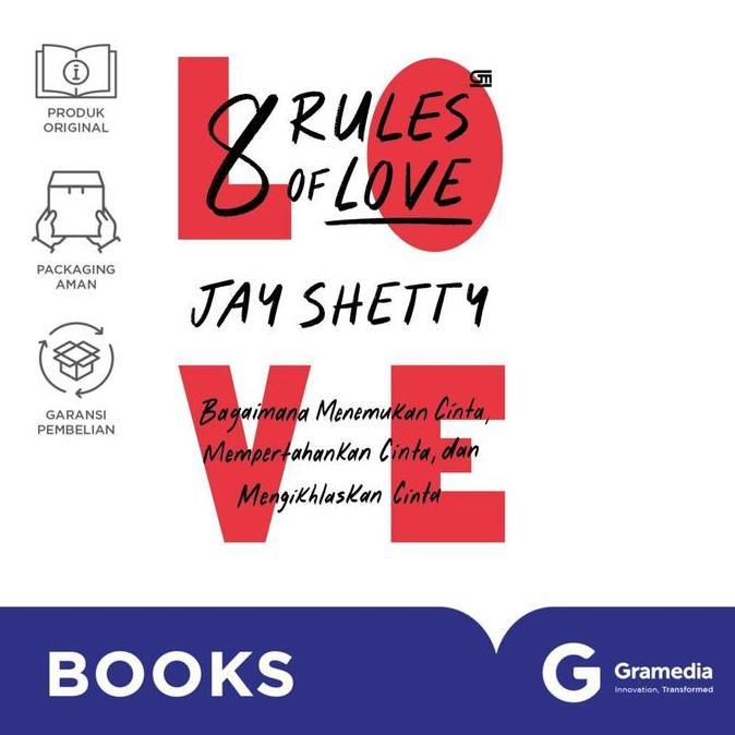 Termurah / Hot Sale Gramedia Buku Self Help 8 Rules Of Love (Jay Shetty)