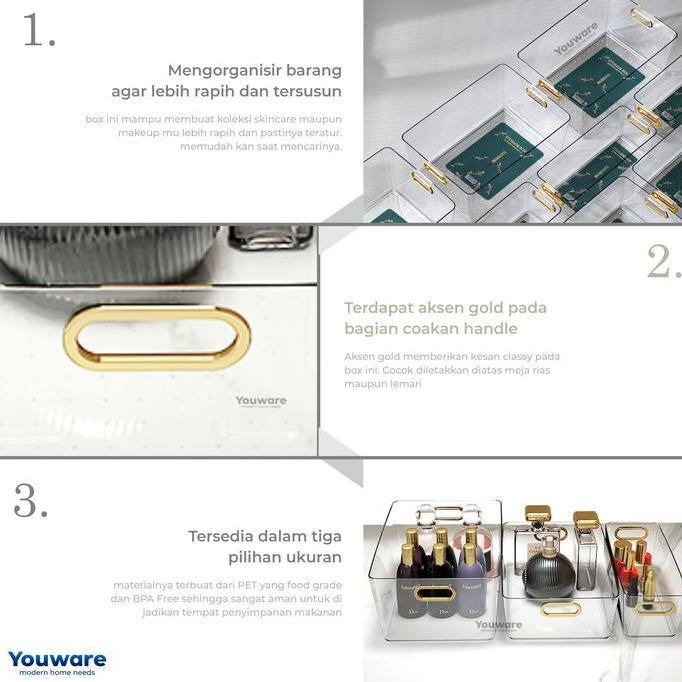 Ultitime- (Cod) Youware - Eleanor Box Acrylic / Wadah Serbaguna / Kotak Transparan / Organizer / Pen
