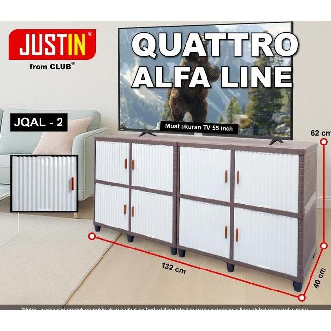 Ultitime- Club Justin Quattro - Lemari Plastik Susun - Kabinet Minimalis Plastik - Rak Tv Plastik Ku