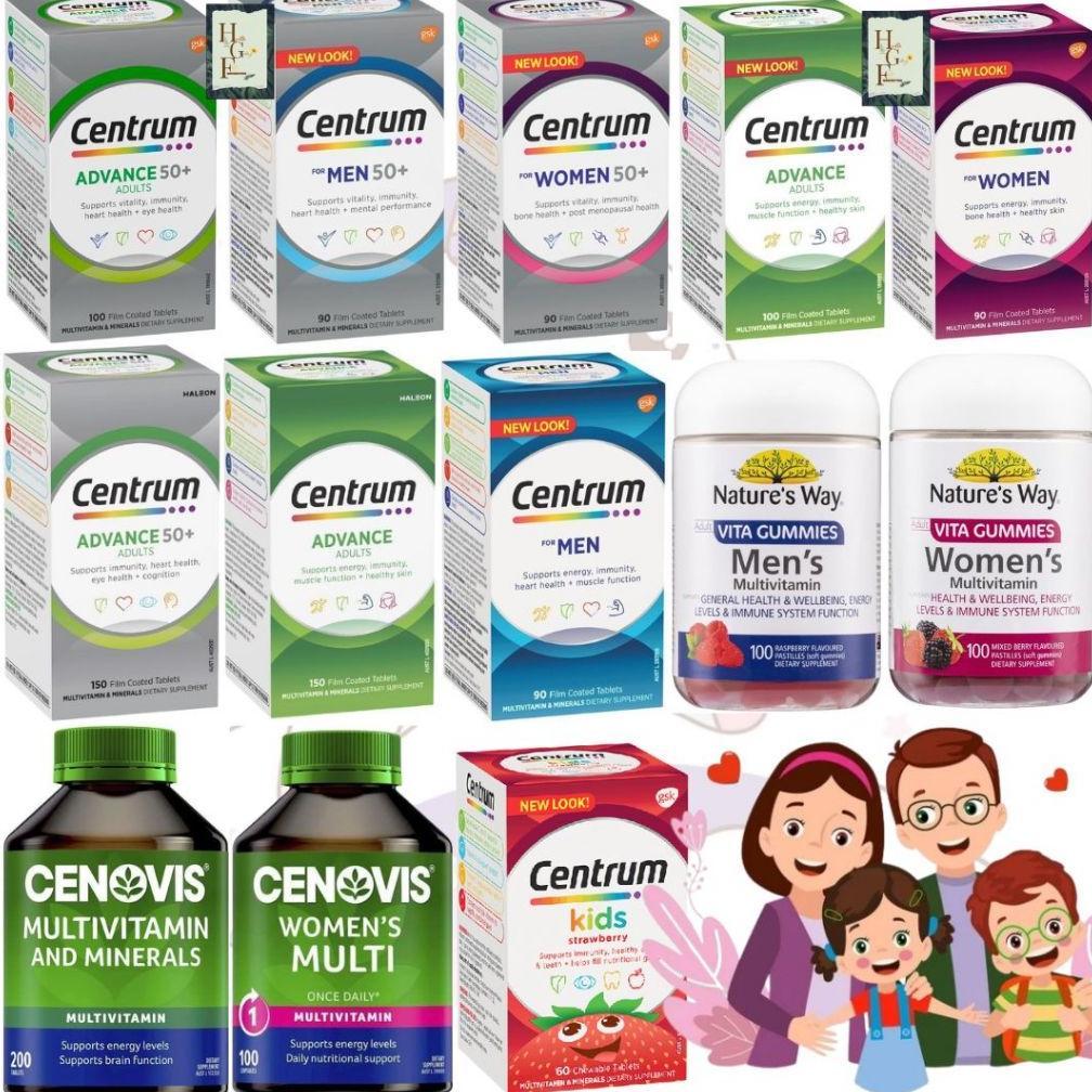 Centrum Advance 50+ For Adults & Centrum Advance For Adult 100 caps, 120 caps