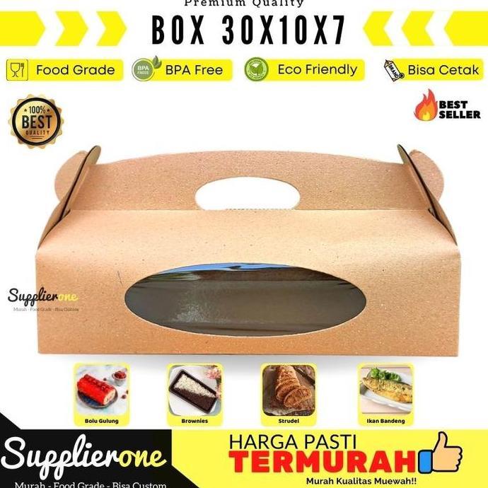 Ultitime- Box 30X10X7 Isi 25/ Gable Box 30X10X7 / Dus Brownies / Kemasan Strudel