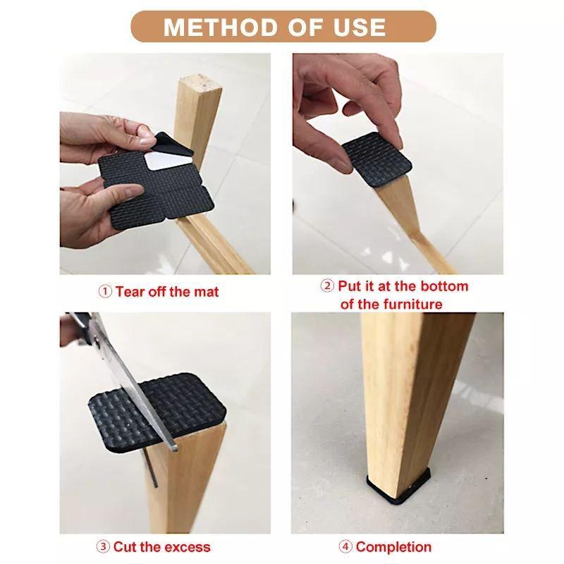 Karet Alas Kaki Meja Kursi Funiture Anti Slip / Bantalan Karet Karet Anti Slip Licin Meja Kursi