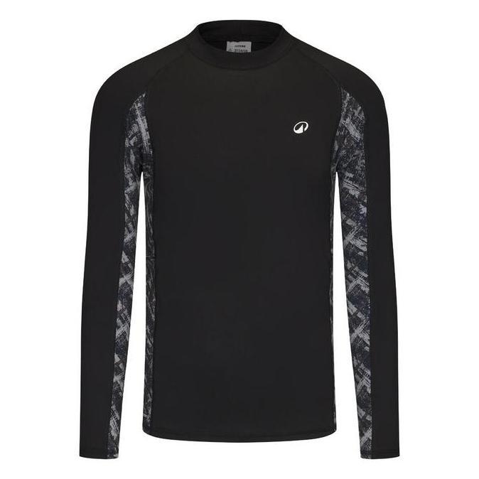 Kirimajaa- Decathlon Olaian Kaos Surfing Pria Anti Uv - Hitam - 8861720