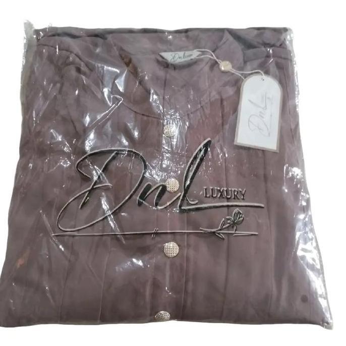 Terjangkau Gamis Darby/Dnl Ruxury Polos Kancing Depan All New