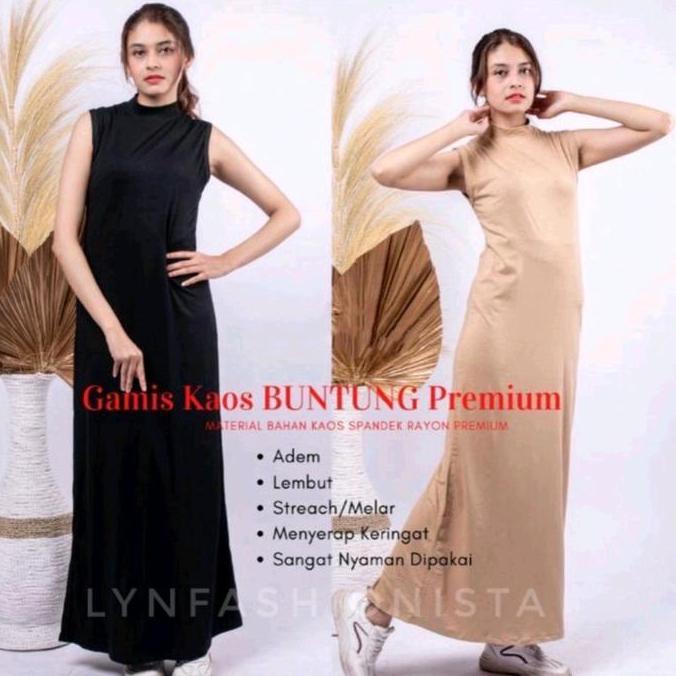 Manset Gamis Wanita Muslim Tangan Buntung Bahan Kaos Spandek Tebal Stretch/H07
