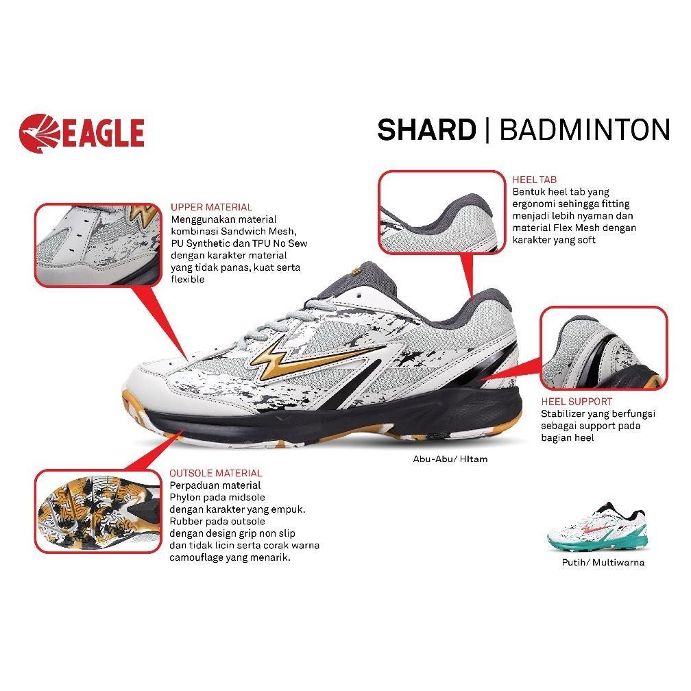 Cuci Gudang Eagle Sepatu Badminton Shard - Badminton Shoes