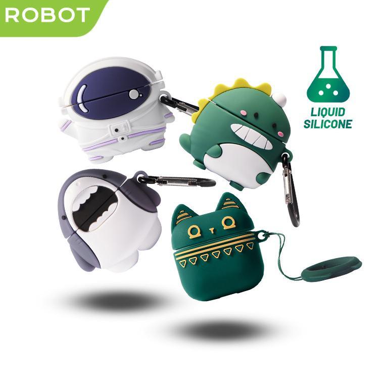 TERBARU ROBOT Case TWS T50S Liquid Silicone Soft Case Earbuds Anti Debu Anti Sidik Jari 360 Protecti