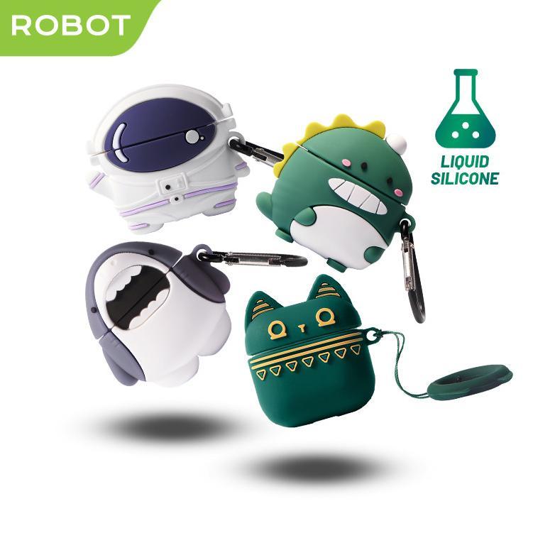 sale ROBOT Case TWS T50S Liquid Silicone Soft Case Earbuds Anti Debu Anti Sidik Jari 360 Protection 