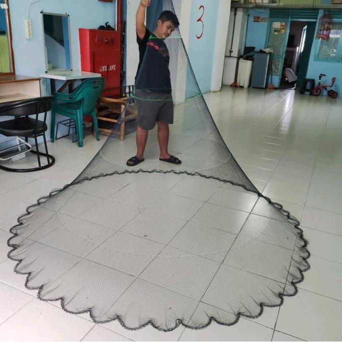 jala lempar 2,5 meter bahan nilon/ benang jala ikan,  jala udang, jala sungai murah DIN