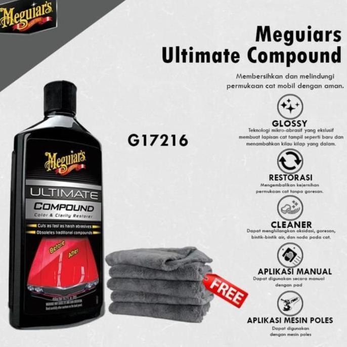 Meguiars Ultimate Compound 450ml - Kompon Poles Pengkilap Body Mobil