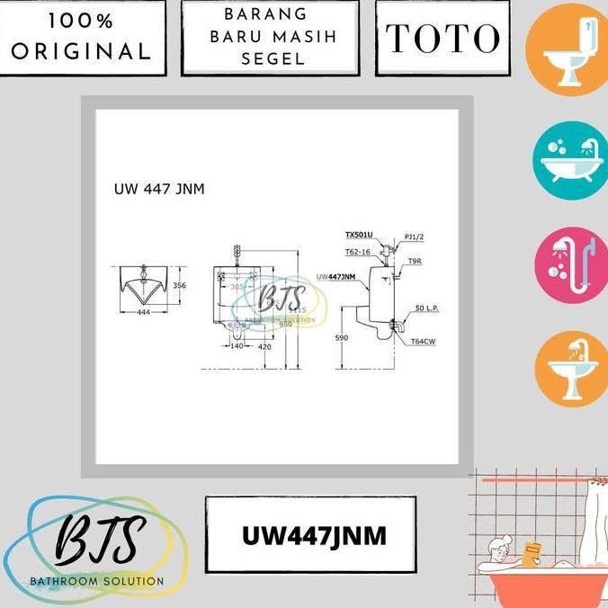 Diskon Urinal/Urinoir Toto Uw447Jnm / Uw 447 Jnm / Uw 447Jnm / Uw447 Jnm