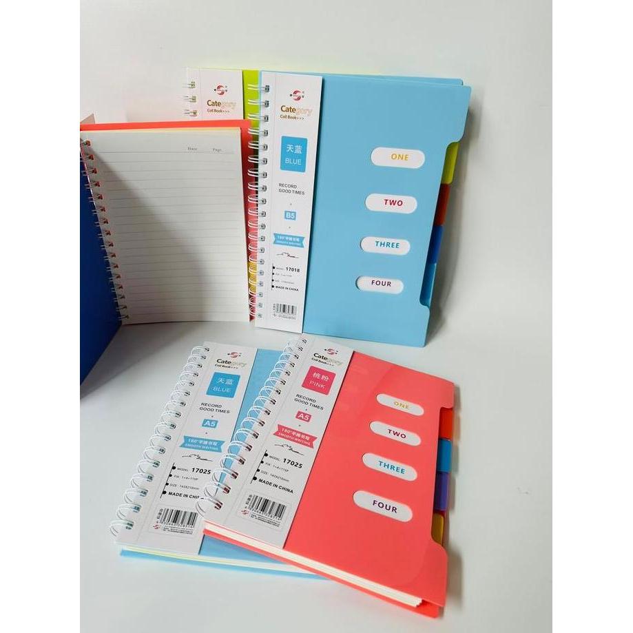 Garengstore11 - Buku Agenda A5 Notebook Spiral Garis B5 Buku Catatan Diary Book Buku Agenda Ada Pemb
