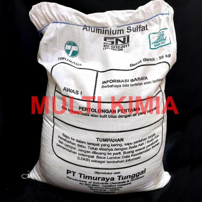 Miliki Tawas Bubuk / Aluminium Sulfat Powder Merk: Timuraya 50Kg