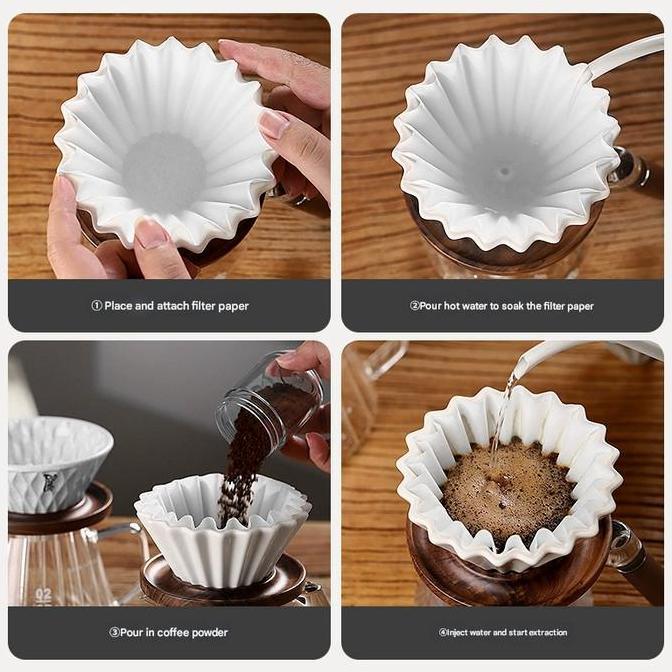 Nosting- Coffee Dripper Origami V60 Ceramic Manual Brew Filter