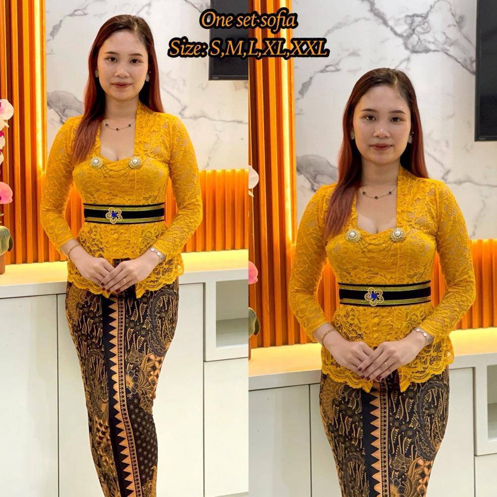 promo terbaru one set kebaya bali wisuda/satu set kebaya bali set kebaya wisuda/set atasan tradision
