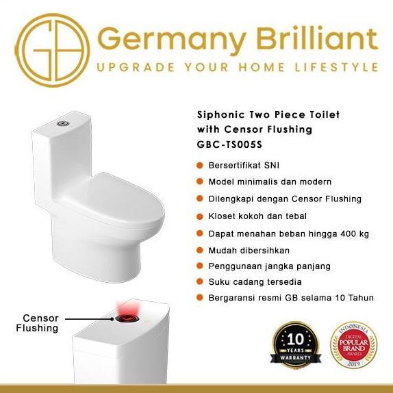 Spesial Germany Brilliant Closet / Kloset Duduk Flush Sensor Gbc-Ts005S
