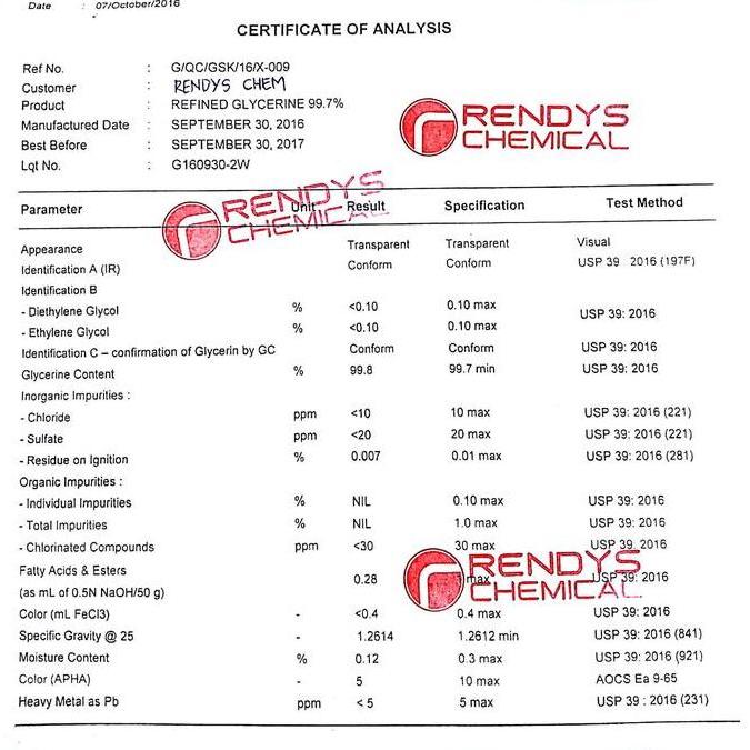 Capslock- Gliserin Nabati // Vegetable Glycerine Pharmateutical Grade (1 L)
