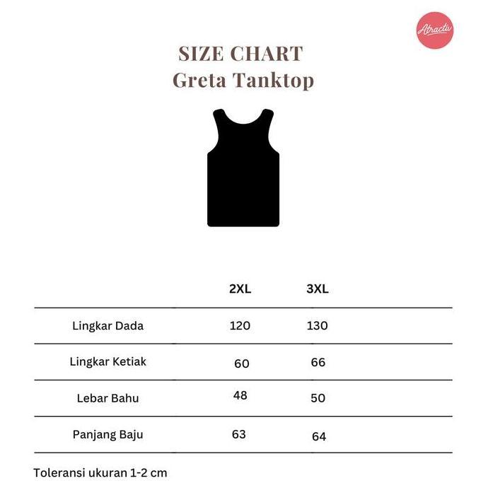 Ready ATRACTIV Tanktop Kaos Jumbo Fit LD150 Tanktop Kaos Stretch Greta