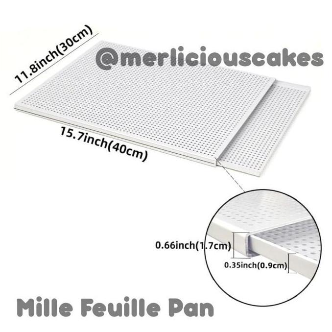 NEW Loyang Mille Feuille Pan 30 x 40 cm Perforated Pan Puff Pastry Baking Pan