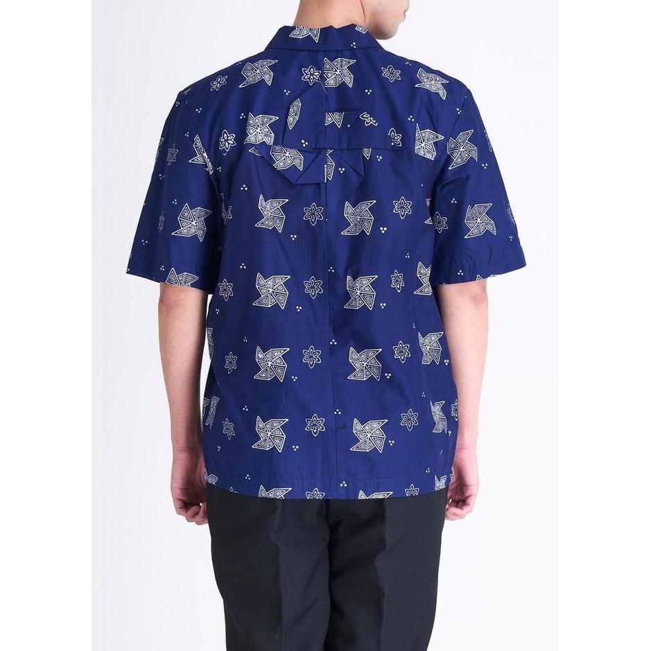 Blue Angkah Batik Shirt - OE x Wilsen Willim Termurah