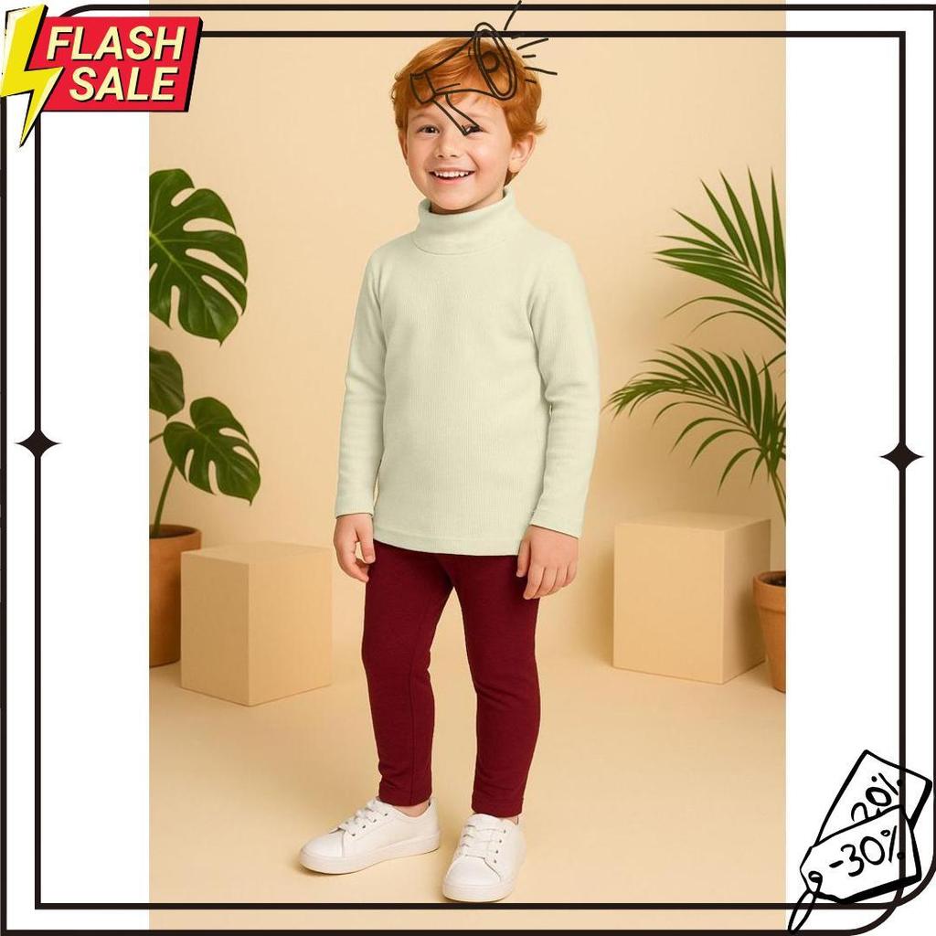 Turtle Neck Kira Rib Anak Kaos Panjang 1-9 Tahun 6.6