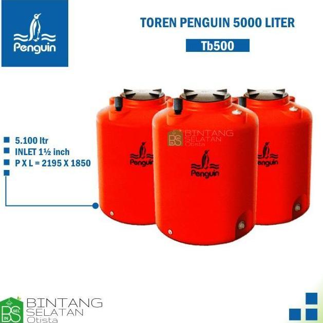 Diskon Toren Penguin/ Tandon/ Wadah Penampungan Air Penguin Tb500 5000 Liter
