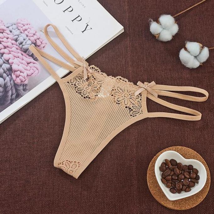 DS286 - cd Wanita Sexy G String Hollow Low Waist Celana Dalam C2260