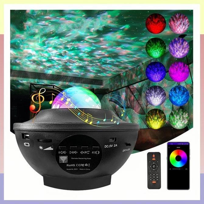 Termurah / Hot Sale Proyektor Lampu Dengan Speaker Langit Malam Bintang 2In1 Galaxy Nebula Lamp Star