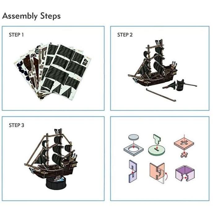CUBICFUN The Queen Anne's Revenge S -3D Puzzle